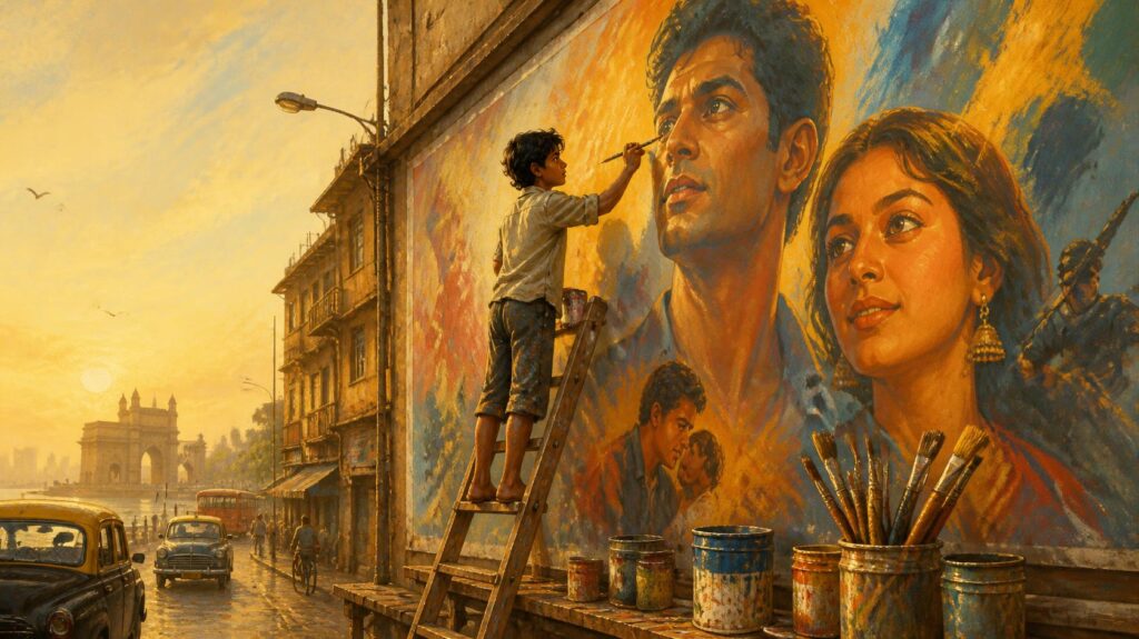 Nana Patekar career lessons: a young poster painter at work
